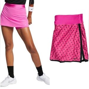 New Nike DRY FIT Tennis Golf Skort Function Athletic Athlete Stretch Polka Dots
